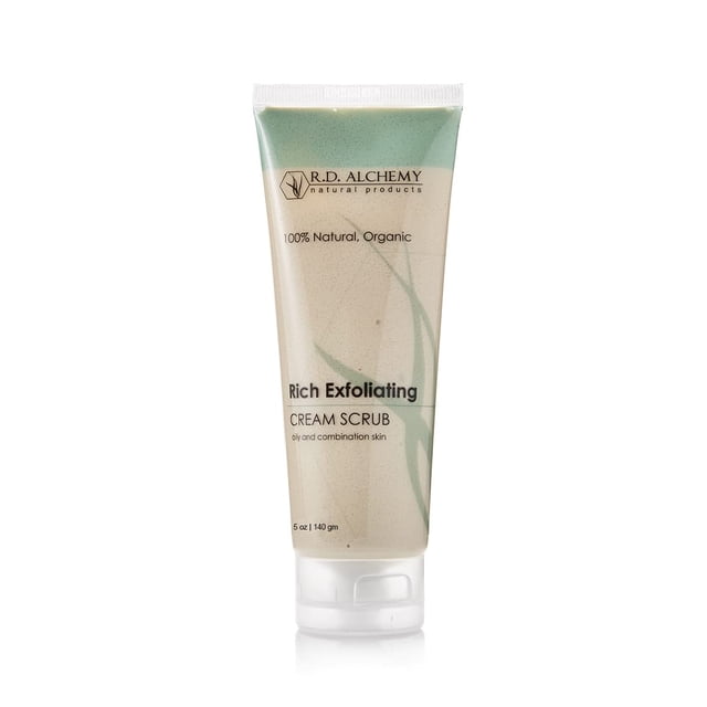 RD ALCHEMY - Crema exfoliante facial natural y orgánica para pieles secas y opacas. ¡Exfolia e ilumina con AHA Jojoba Beads y enzimas de calabaza y papaya para una piel más suave y clara!
