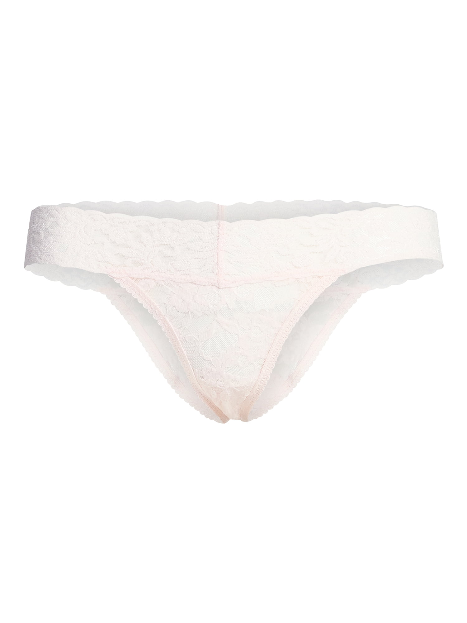 Joyspun Women's Lace Thong Panties, 3-Pack, Sizes XS-3XL