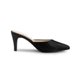 thumbnail image 3 of BLISSFUL STEP Women's Pointed Toe Stiletto Heels Slide Mules Black 8, 3 of 8