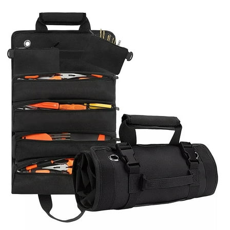 WORGEOUS  Car Tool Bag Heavy Duty Hand Tools Organizer Electrician Black