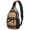 Christmas Cabin Pine Plaid Pattern, variant on Christmas Knit Reindeer Sleigh Pattern Sling Backpack, Unisex Daily Travel Sling Pack with Side Mesh Pockets, Adjustable Ambidextrous Strap Gift Ideas for Travel Shopping Commuting