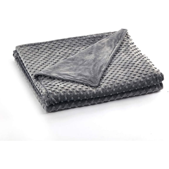 48''x72'' Duvet Cover for Weighted Blanket | Premium Super Soft Minky Dot | Dark Grey