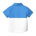 thumbnail image 7 of Ltctricy Boys' Button down Shirts 5-15 Y Children Summer Short Sleeve Color Block Dress Shirts Casual Loose Collared Blouses, 7 of 7