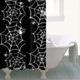 thumbnail image 4 of Halloween Black and White Spider Webs and Spiders Shower Curtain 36"x72" ,Bathroom Decorative Shower Curtains Set with 12 Hooks,Modern Waterproof Washable Shower Curtain, 4 of 6