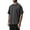 Dark Gray, variant on Mens Sports Short Sleeve T Shirt Plaid Splicing Mesh Breathable Active Casual Tee Comfortable Lightweight Top Mens Casual Crew Neck Basic Tees