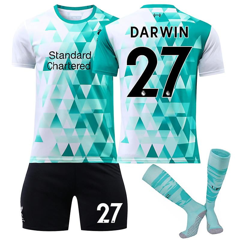 Liverpool FC DRI-FIT シャツ Darwin 27 2022-2023 Liverpool Training White Green Jersey Darwin No.27
