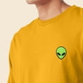 thumbnail image 5 of Dalix Alien Embroidered Cotton Classic Fit Long Sleeve Crewneck Tee Shirt Mens in Gold M Medium, 5 of 5