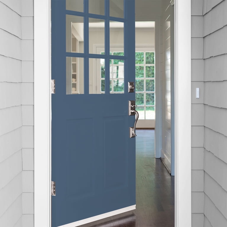 Glidden One Coat Blue Fjord / Blue Satin Exterior Paint with