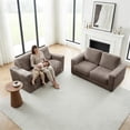 thumbnail image 6 of Kelyda 61''Boneless Loveseat Sofa, Modern Cloud Convertible Sofa Bed Couch Sleeper Chairs for Living Room Light Coffee, 6 of 8