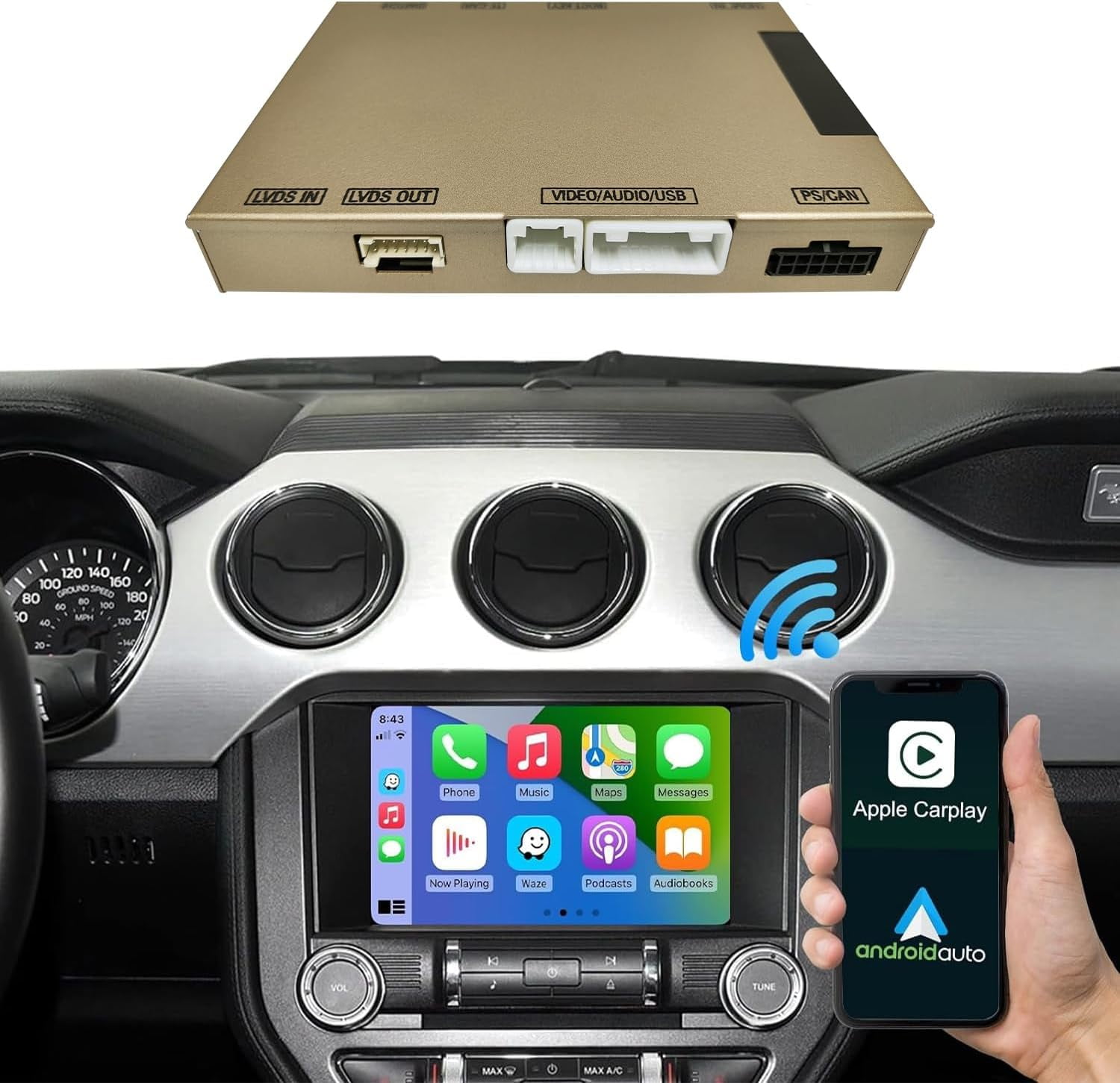 Road Top Wireless CarPlay for BMW 1-7 Series, X-Series, Compatible 