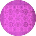 thumbnail image 1 of Ahgly Company Indoor Round Oriental Pink Industrial Area Rugs, 3' Round, 1 of 4