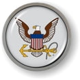 thumbnail image 2 of BestLicensePlateFrames - US Navy Eagle and Anchor (Color) CAR Emblem 3D Domed Badge Sticker with Metal Chrome Metal Bezel - Official U.S. Navy Licensed Product, 2 of 6