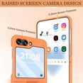 thumbnail image 4 of for Samsung Galaxy Z Flip 5 Case with Ring, Shockproof Thin Slim PC Protective Phone Case for Galaxy Z Flip 5G, Orange, 4 of 16