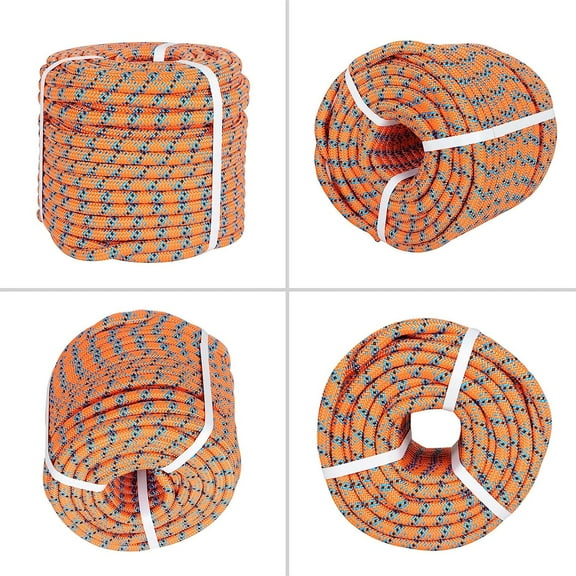 hostic 32 Strand 1/2 Inch by 18KN 150 FT Braid Polyester Rope Heavy Duty Rope