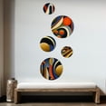 thumbnail image 3 of Designart "Circular Retro Dynamics III" Modern Geometric Metal Wall Art Set of 5 Piece, 3 of 5