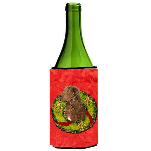 Scottish Terrier Cristmas Wreath Wine bottle sleeve Hugger