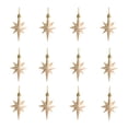 thumbnail image 1 of 12x adornos de estrellas de Navidad decoración del hogar decoraciones creativas para fiestas navideñas decoraciones para escaleras barandillas ventana Color champán, 1 of 8