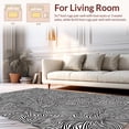 thumbnail image 2 of ODIKA 4'x6' Machine Washable Non-Slip Area Rug, Elegant Zebra Skin Motif Sophisticated Design High Traffic Rug, Black, 312854, 2 of 7