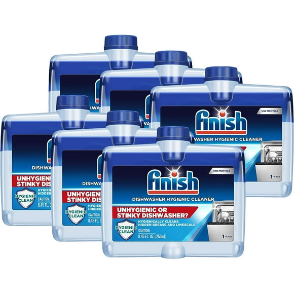 Finish Double Action Lave-Vaisselle Nettoyant Lutte Graisse & Calcaire, Frais, 8.45 oz - Pack de 6