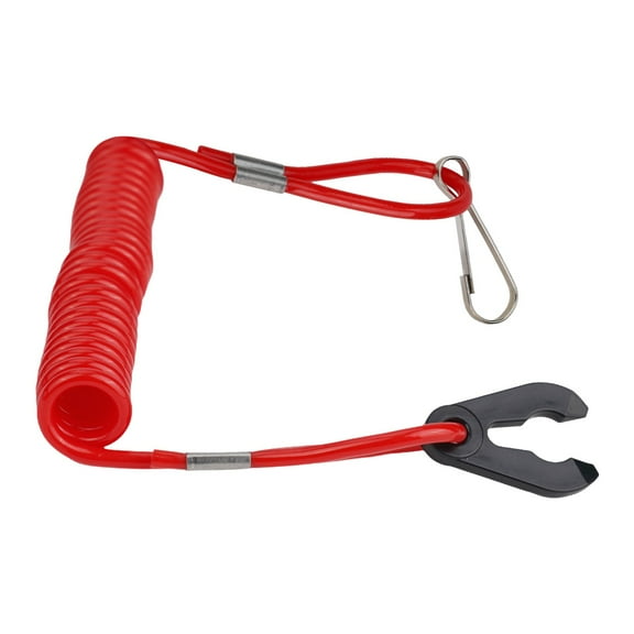 Boat Kill Switch Key Lanyard Safety Tether for Mercury Johnson Evinrude 47.2 Inch Red TPU PVC