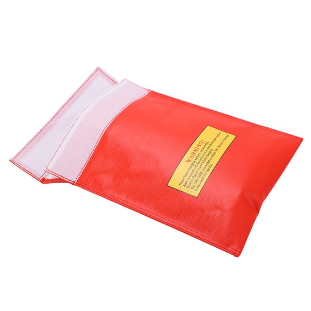 Lipo Battery Bag, Convenient To Use Lipo Explosion Proof Bag Long Service Life High Reliability Practical To Use for Workshop Black,Red,Silver