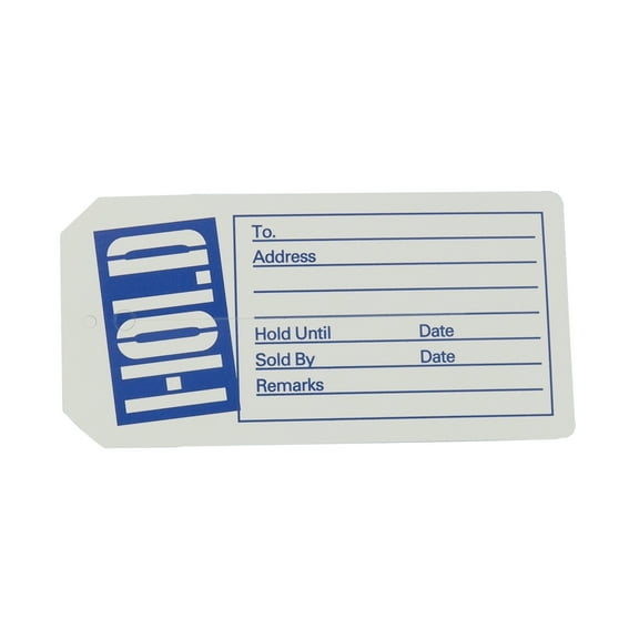 SSWBasics Blue/White Hold Slit Tags (2-3/8"W x 4-3/4"H ) - Box of 1000