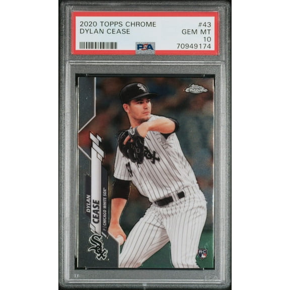 Graded 2020 Topps Chrome Dylan Cease #43 Rookie RC Baseball Card PSA 10 Gem Mint