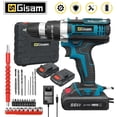 thumbnail image 2 of Gisam Cordless Impact Drill Electric Screwdriver Rechargeable Handheld Hammer Drill Power Tool 25 3 Torque Driver Li-ion Battery, 2 of 7