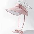 2PCS Womens Outdoor Sun Hat Solid Color Cool Casual Elegant Adjustable