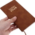 thumbnail image 2 of Miangastore Daily Planner Notepad with Durable Paper and Imitation Leather for Home Use Brown Color, 2 of 9