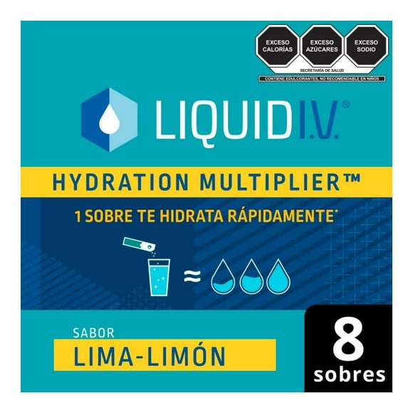 Electrolitos Liquid I.V. Hydration Multiplier En Polvo sabor Lima-Limón 128 g
