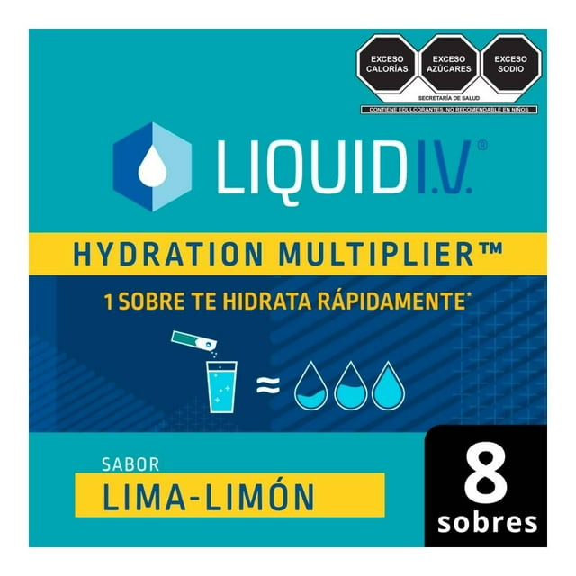 Electrolitos Liquid I.V. Hydration Multiplier En Polvo sabor Lima-Limón 128 g