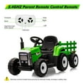 thumbnail image 3 of Sakiyr 12V Kids Ride On Tractor with Trailer & Remote Control,Speed Up to 5mph, Toddler Electric Vehicle Car with Led Headlights,2+1 Gear Shift,Music,USB for 3-6 Years Children, 25W, 3 of 7
