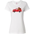 thumbnail image 3 of Inktastic Christmas Red Vintage Truck with Presents Women's T-Shirt, 3 of 5