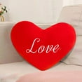 thumbnail image 2 of Heart Shaped Pillow 7in Plush Red Decorative Cushion, Valentine's Day Gift Throw Pillow with Love Words, Soft Fluffy Heart Pillow for Friends, Girls, Children, Living Room Decor, 2 of 5