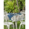 thumbnail image 3 of Outdoor Tablecloth with Umbrella Hole for Patio/Picnic/Party/Camping, Teal Anchors Coastal Waterproof Table Cloth Round Cover Washable, Vintage Summer Beach Nautical (Dia 54"), 3 of 8