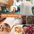 thumbnail image 5 of Spice Bags for Cooking,30PCS 5.9x7.8Inch Soup Bags with Drawstring Tea Filter Bags Cheesecloth Bags for Straining Reusable Natural Cotton Sachet/Herb Bags, 5 of 6