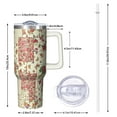 thumbnail image 2 of OBREWU Pioneer Flower Tumbler with Handle and Lid,Pioneer Flower 40oz Double Wall Vacuum Insulated Tumbler,Cups Gift for Women and Men, 2 of 7