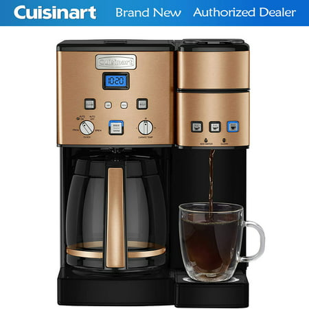 Cuisinart 12 Cup Coffeemaker and Single Serve Brewer w/ 3 Year Warranty | Copper