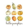 thumbnail image 2 of Allen, Kimberly 12x14 Gold Ornate Wood Framed with Double Matting Museum Art Print Titled - Hello Pumpkin Collage, 2 of 4
