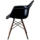 thumbnail image 3 of Set de 2 Sillas Grupo Microtec Replica Estilo Eames con Brazos Negro Pata Madera Comedor Oficina Sala Cocina o Jardin Plastico Grueso Grupo Microtec Daw Daw, 3 of 5