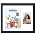 thumbnail image 5 of Americanflat 13.5x16 Kids Art Frame with 8.5x11 Mat Holds 100 Art Pieces Two Openings Storage Display One - Black, 5 of 7