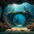 thumbnail image 5 of [Artistic Flair] 3D Underwater Scene Aquarium Background - Vibrant Marine Life with Coral Reefs and Fish, High-Definition PE Material, Ideal for Fish Tank Decoration, Aquarium Decoration, 5 of 8