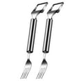 thumbnail image 1 of Classic Kitchen Accessories, 2 In 1 Stainless Cutter Upgraded Kitchen Gadget Watermelon Fork Slicer Cutter Slicer Tool Head Forks Slicer Watermelon Cutter Fork Forks 2pc, 1 of 7