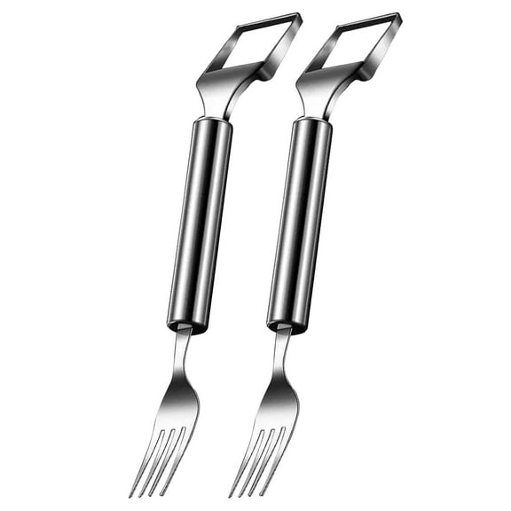Lose Money Clearance!2 In 1 Stainless Cutter Upgraded Kitchen Gadget Watermelon Fork Slicer Cutter Slicer Tool Head Forks Slicer Watermelon Cutter Fork Forks 2Pc