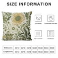 thumbnail image 5 of GOSMITH  Decorative Throw Pillows Cases Cushion Cover for Sofa Couch Bed,Sunflower Pattern, Green Cream, 5 of 5