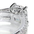 thumbnail image 3 of Bella Jewel 2 Ct VVS1/D Cushion Cut Lab Created Diamond Ring for Her - 14K White Gold Plated Ring - Solitaire with Accent Diamond Ring for Women's - Eternity Split Shank Diamond Ring for Her, 3 of 3