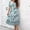 Green, variant on QUNYINEY Women Dresses Floral Casual Puff Short Sleeve A-Line Dress Flowy V Neck Empire Waist Maxi Sundress