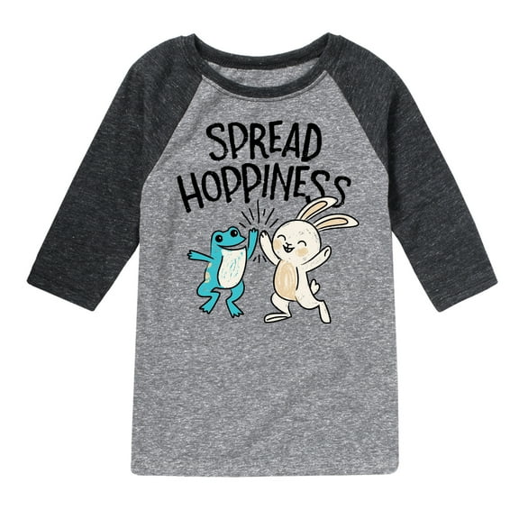 Instant Message - Spread Hoppiness - Toddler & Youth Raglan Graphic T-Shirt