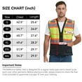 thumbnail image 2 of ProtectX 6 Pockets High Visibility Zipper Front Safety Vest with Reflective Tape Strips, Lightweight & Solid Fabric, ANSI/ISEA Certified Class 2, Lime Green-Black - X Large, 2 of 7